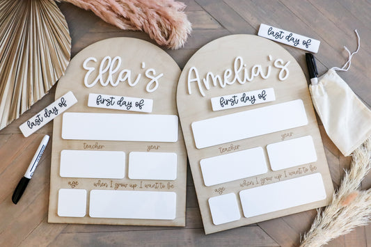 First Day Of / Last Day Of School Sign - Cursive