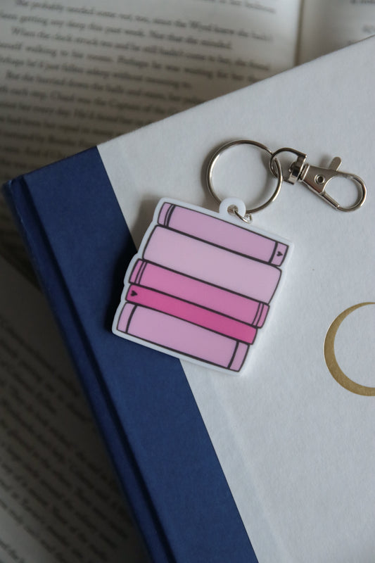 Book Stack Keychain