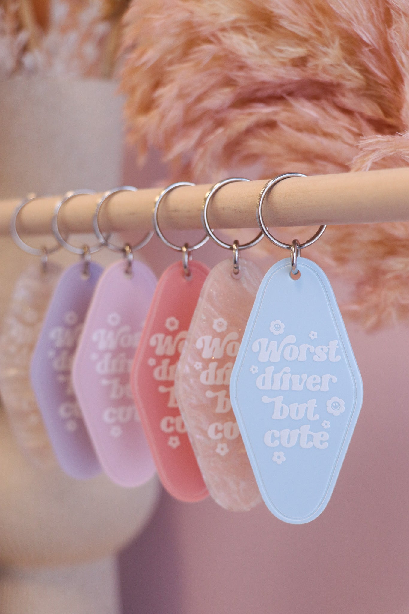 Worst Driver But Cute Retro Motel Keychain – Designs By A