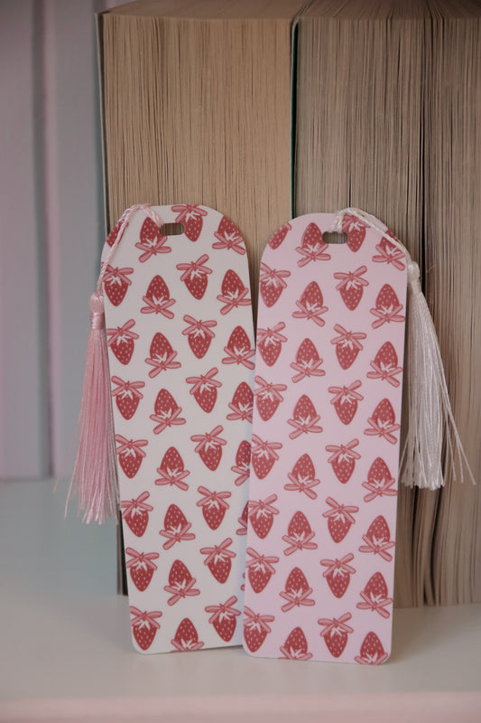 Coquette Strawberries Acrylic Printed Bookmark