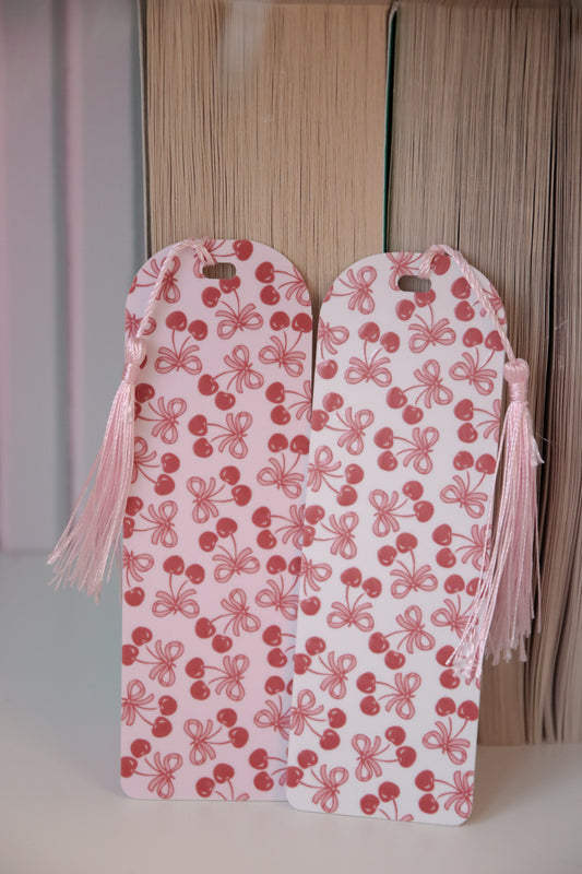 Coquette Cherries Acrylic Printed Bookmark