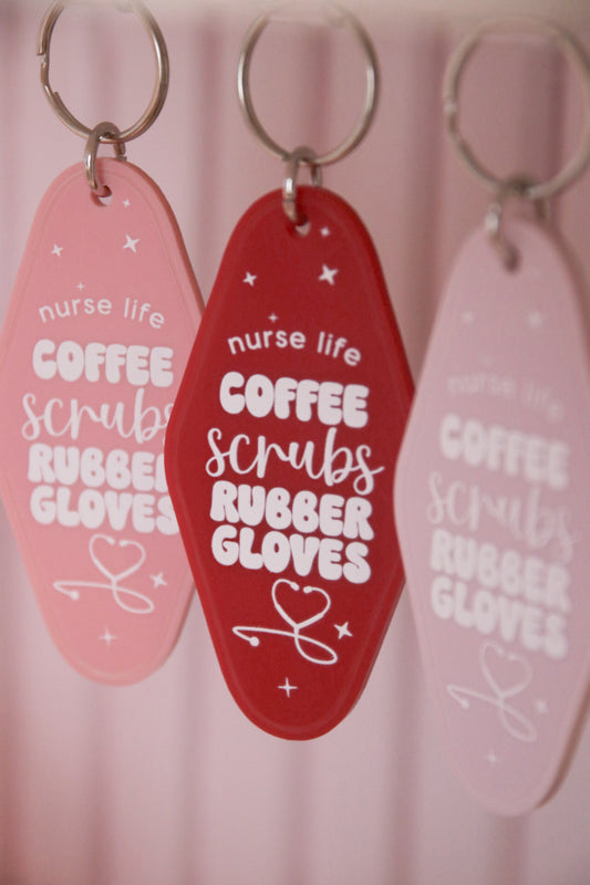 Nurse Retro Motel Keychain