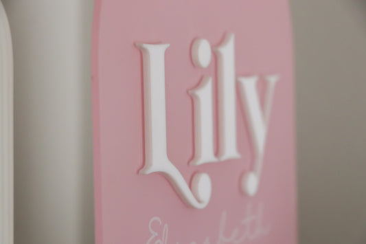 Acrylic Arch Birth Stats Sign