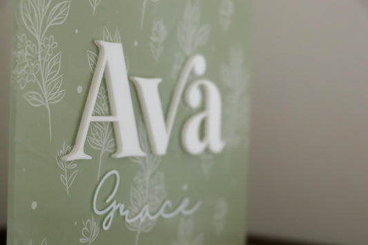 Acrylic Arch Patterned Name Sign