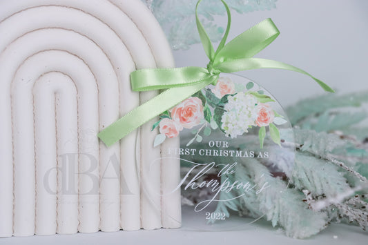 First Christmas Married Ornament- UV Printed