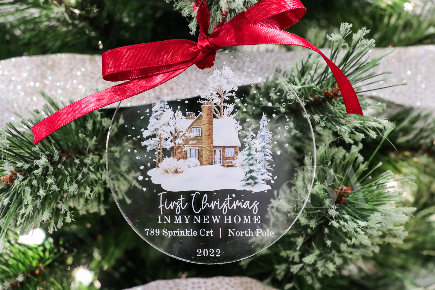 First Christmas in New Home Ornament - UV Printed