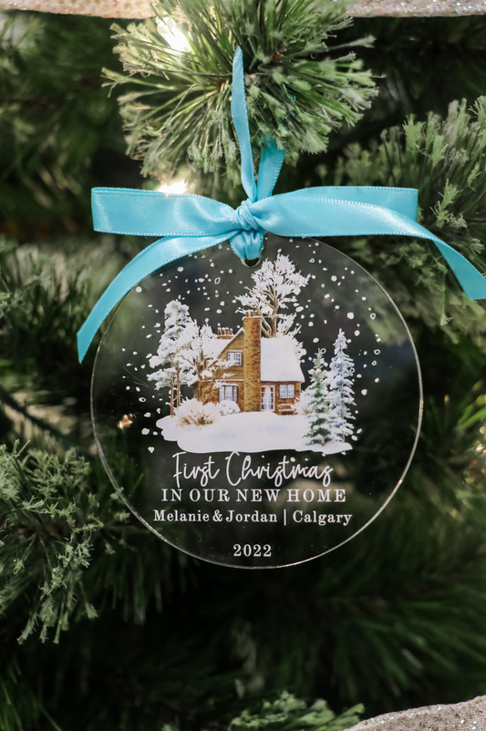 First Christmas in New Home Ornament - UV Printed