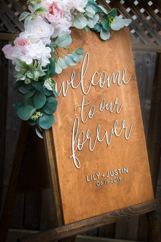 Welcome to our Forever Wedding Welcome Sign