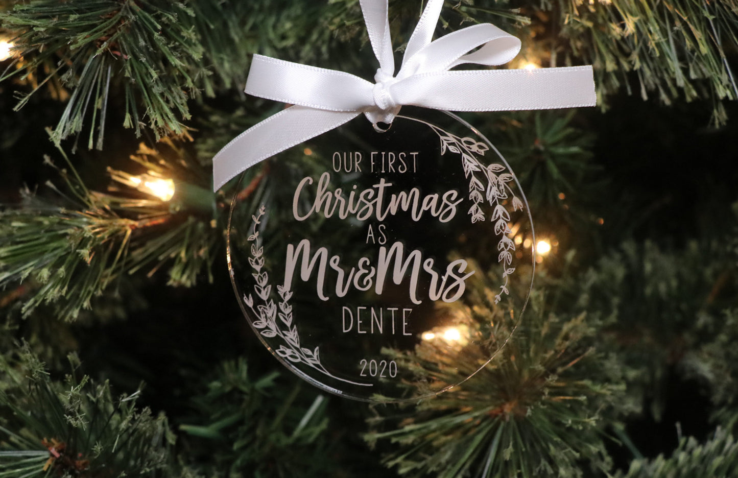 First Christmas As Mr + Mrs, Mrs + Mrs, Mr + Mr Ornament