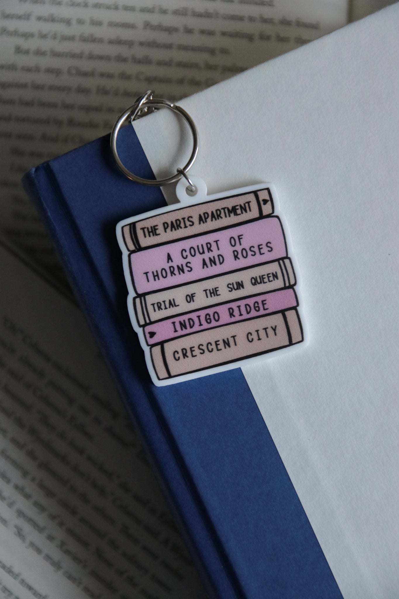 Book Stack Keychain