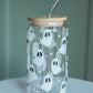 Ghost Glass with Bamboo Lid and Straw