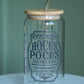 Hocus Pocus Glass with Bamboo Lid and Straw