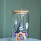 Halloween Gnome Glass with Bamboo Lid and Straw