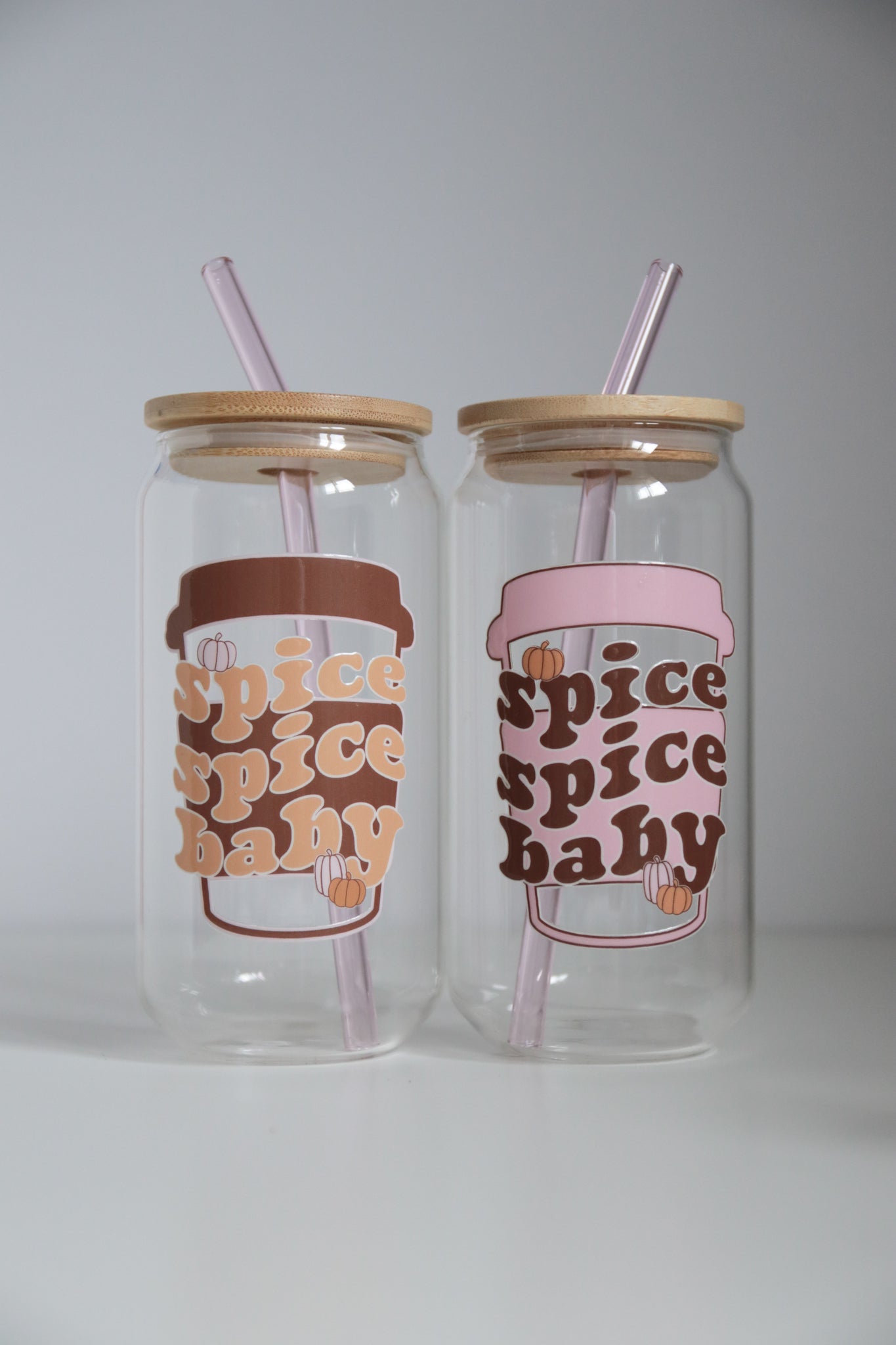 Spice Spice Baby Glass with Bamboo Lid and Straw