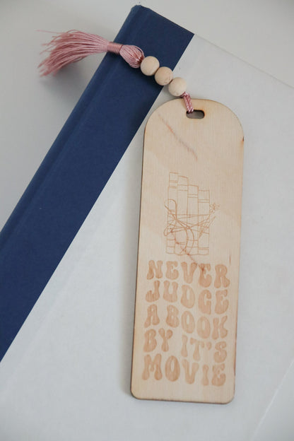 Never Judge a Book By its Movie Engraved Bookmark