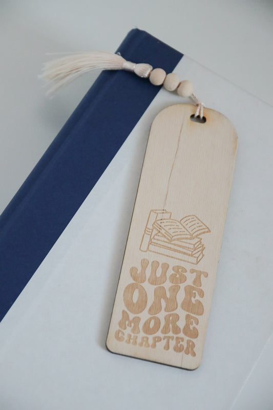 Just One More Chapter Engraved Bookmark