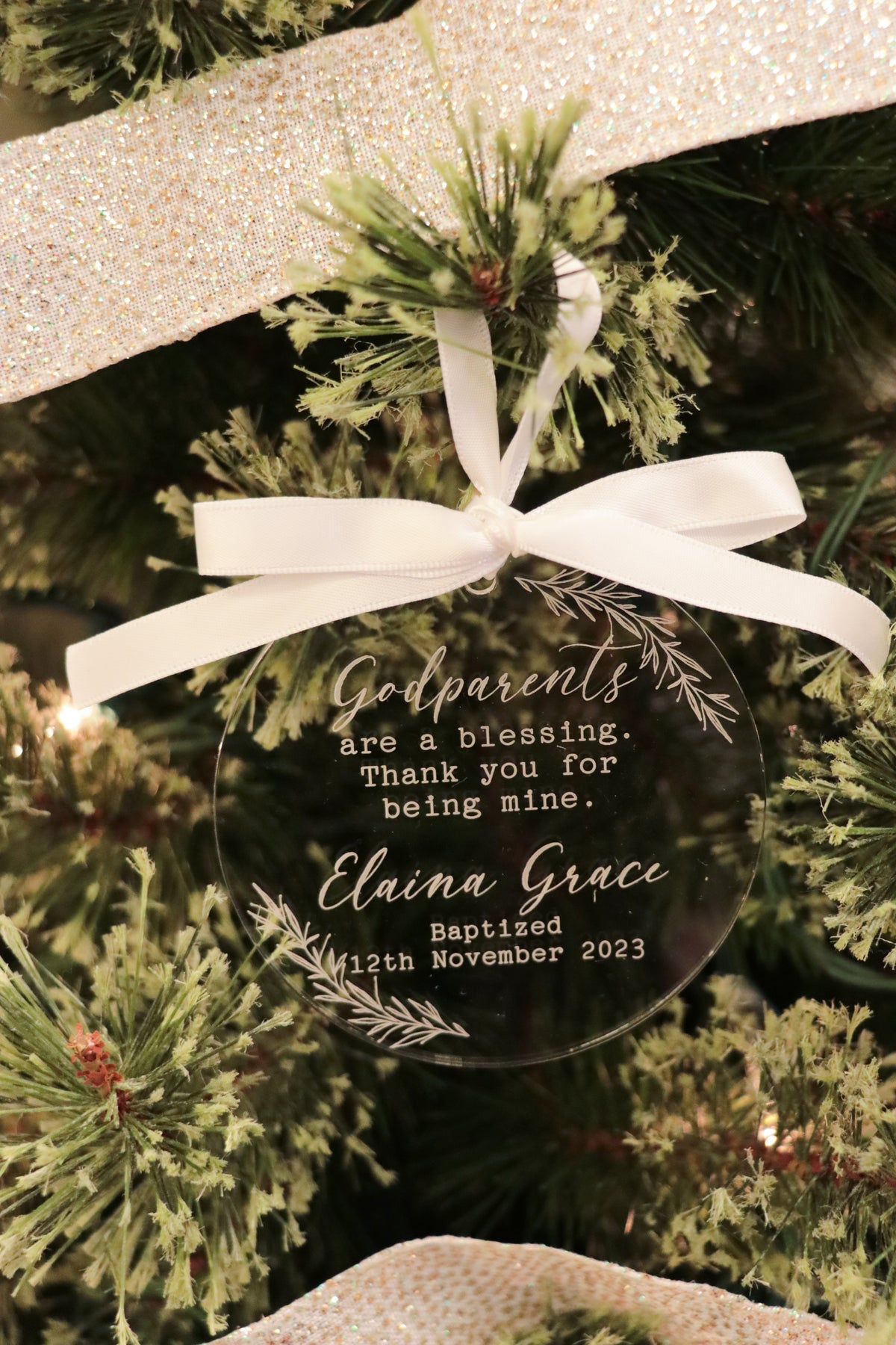 Godparent, Baptism + Communion Ornaments