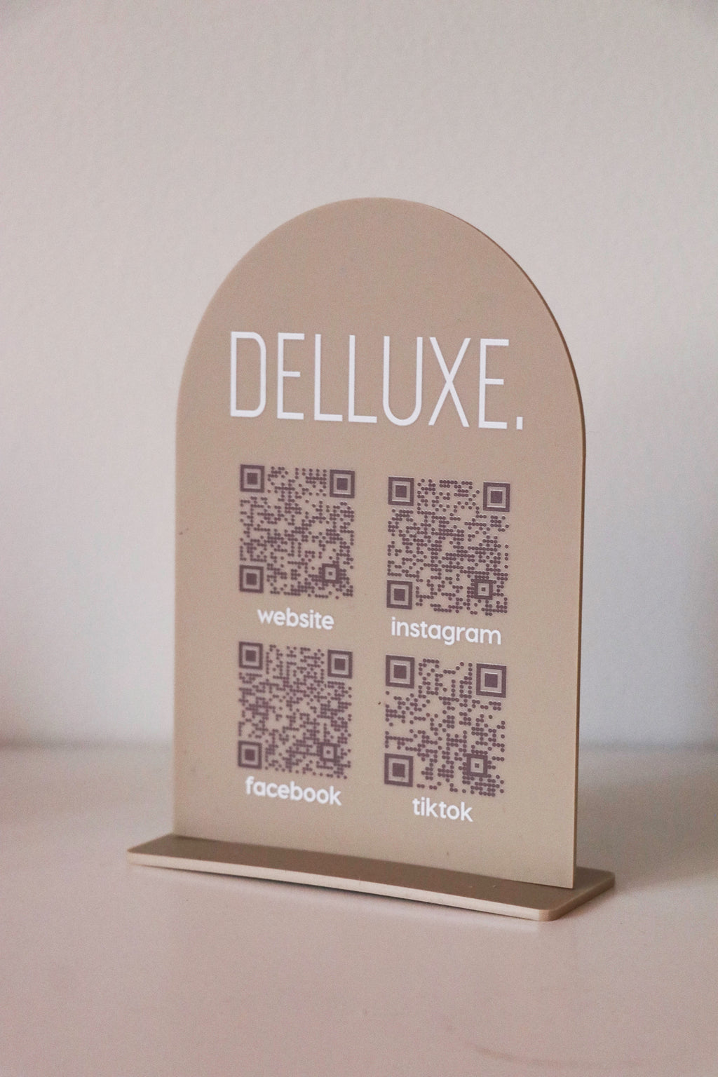 QR Code Social Sign with Base