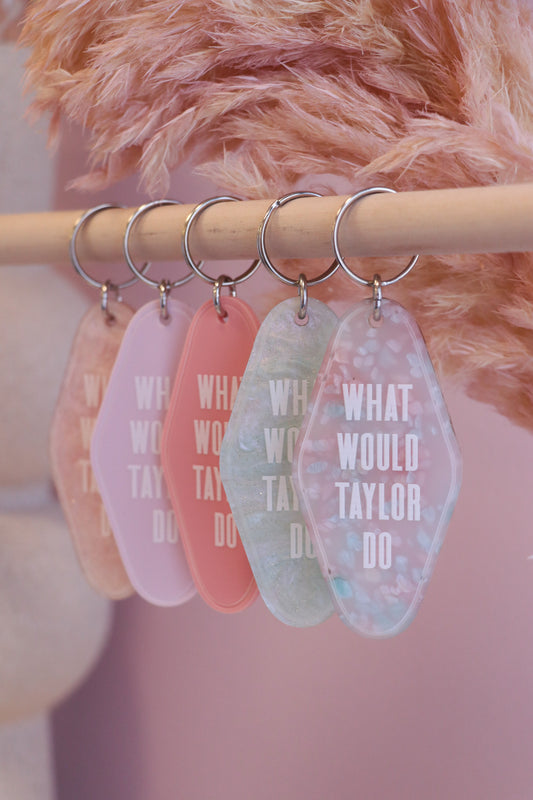 What Would Taylor Do Retro Motel Keychain