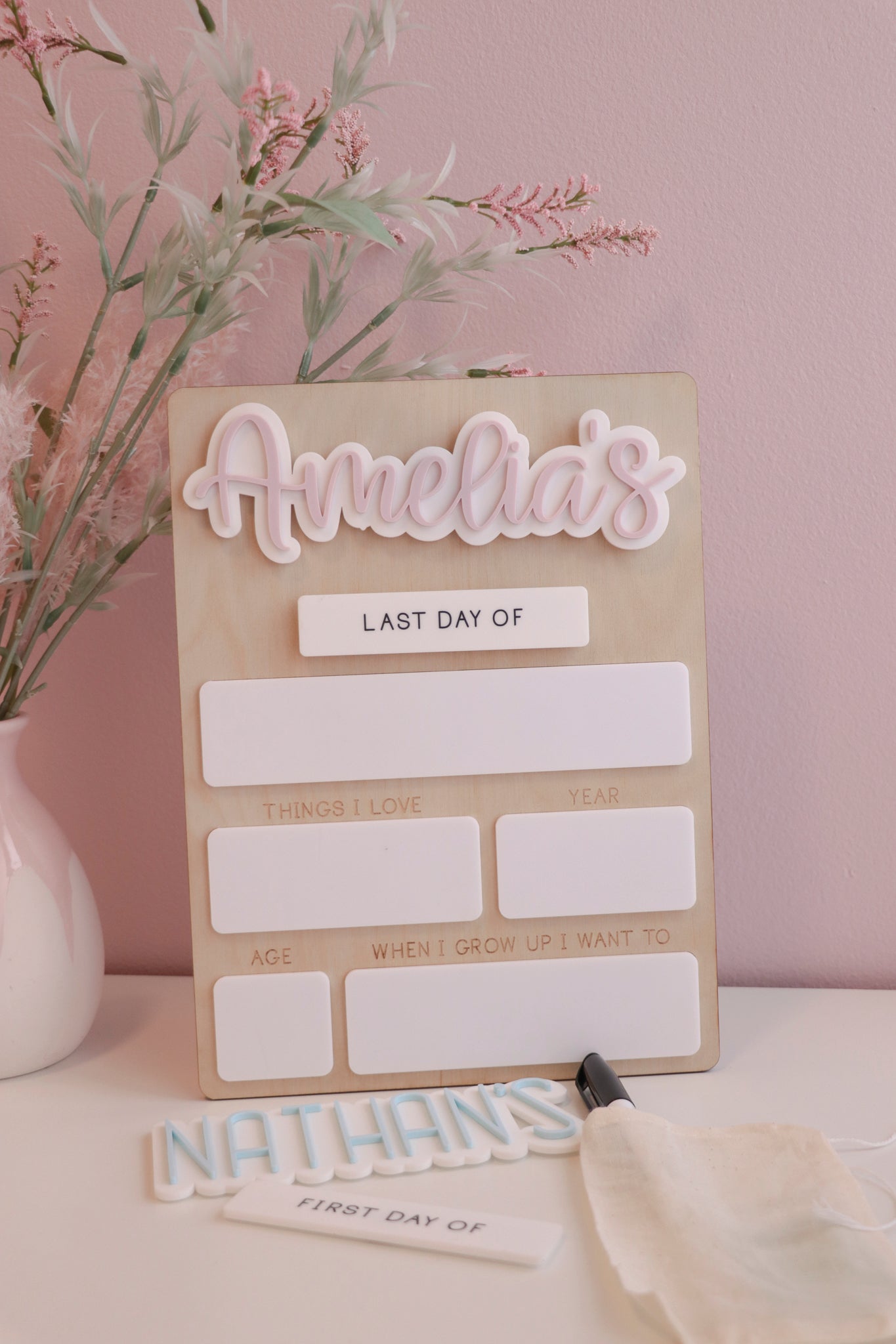 First Day Of / Last Day Of School Sign - Interchangeable Name