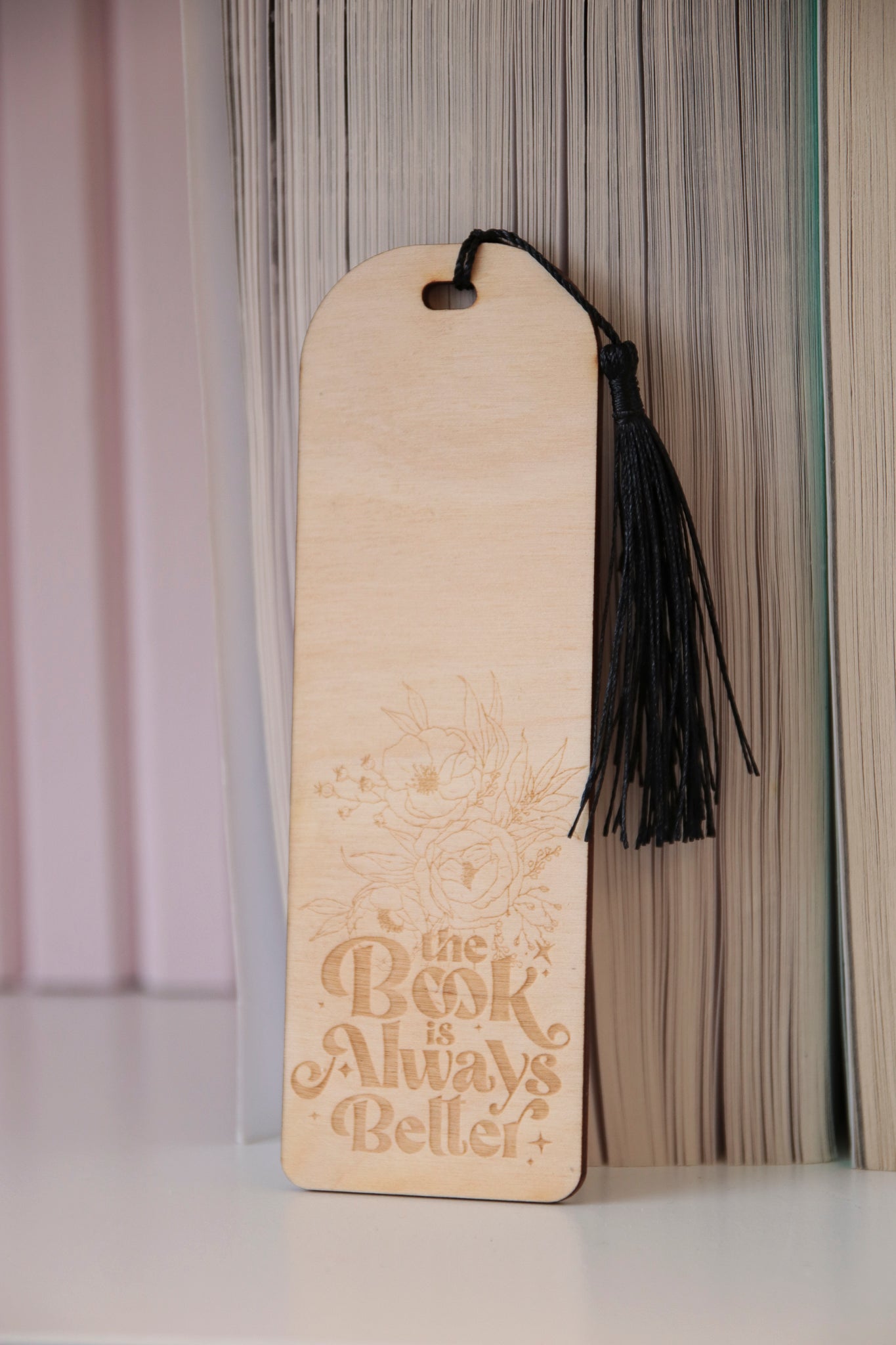The Book is Always Better Engraved Bookmark