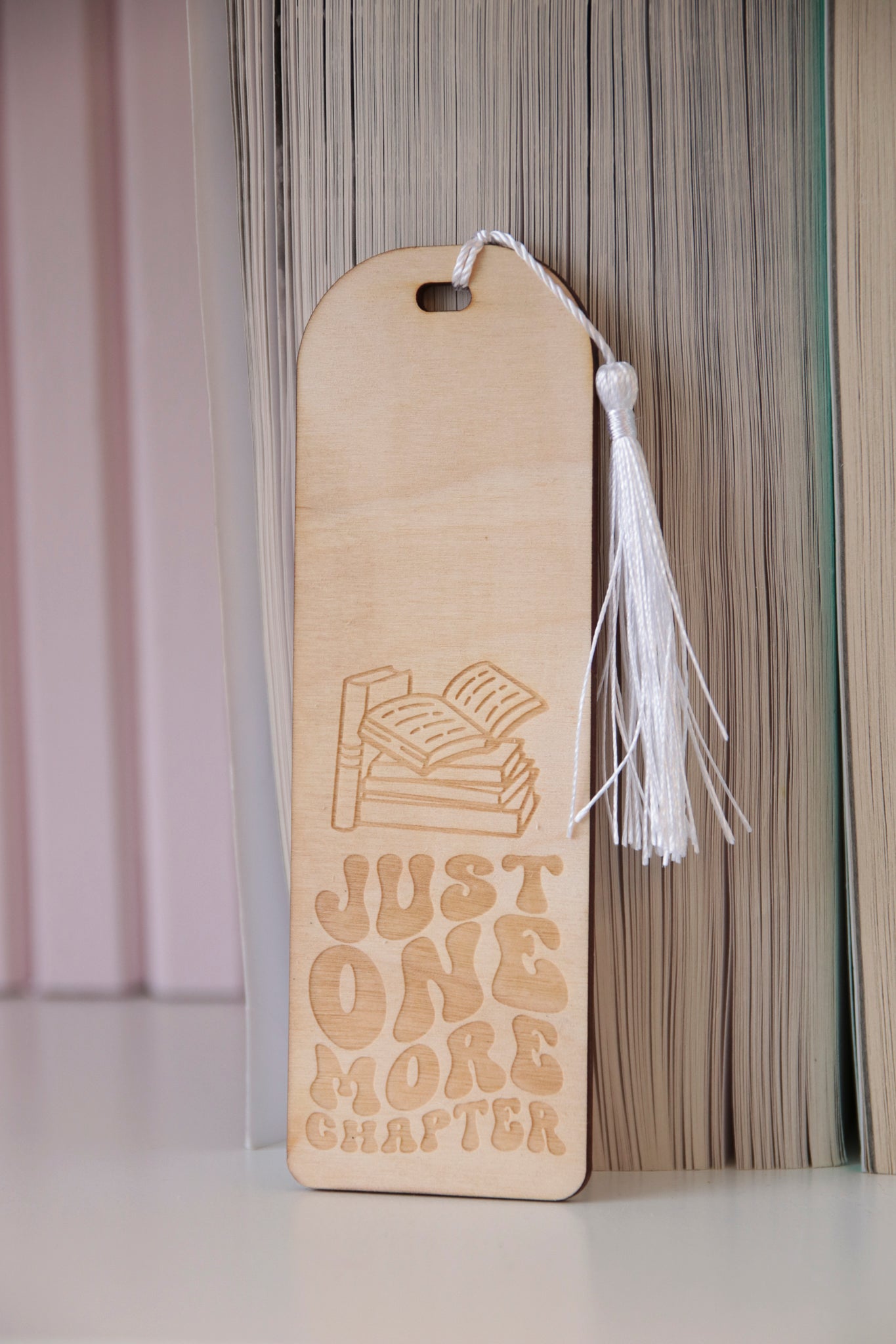 Just One More Chapter Engraved Bookmark