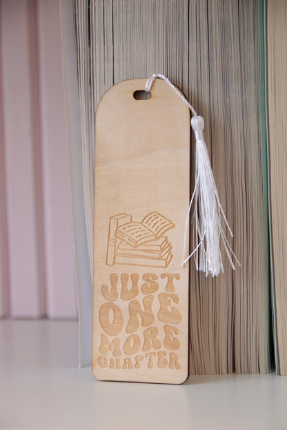 Just One More Chapter Engraved Bookmark