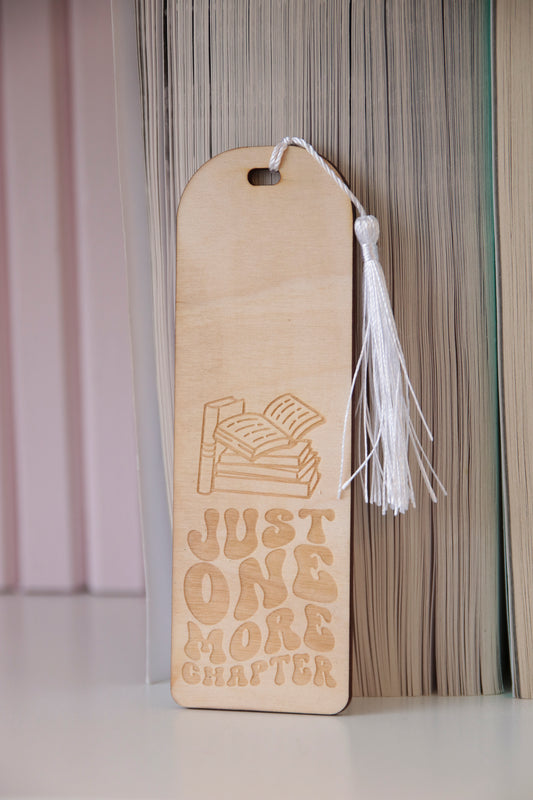 Just One More Chapter Engraved Bookmark