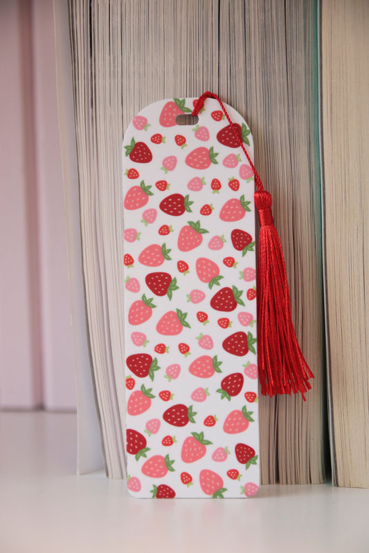Strawberry Acrylic Printed Bookmark