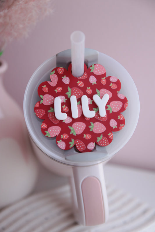 Strawberry Stanley Topper Tag