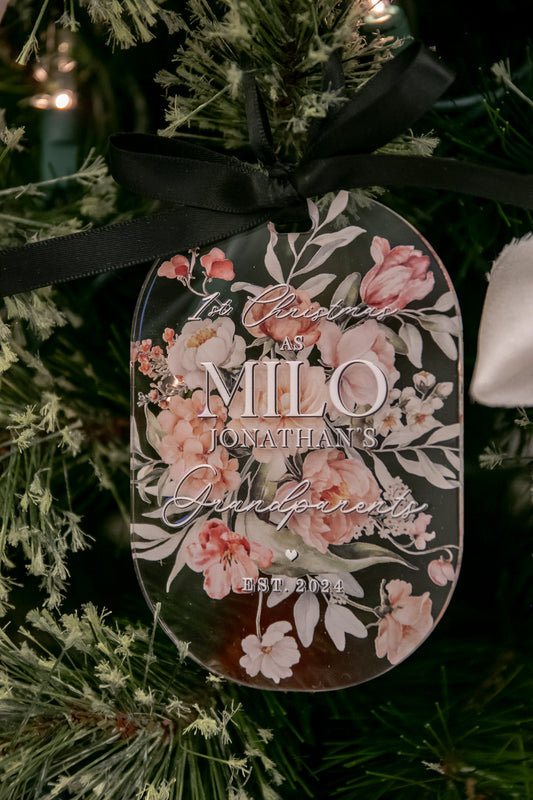 New Grandparent / Parent / Aunt / Uncle - In Bloom Ornament Collection