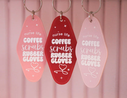 Nurse Retro Motel Keychain
