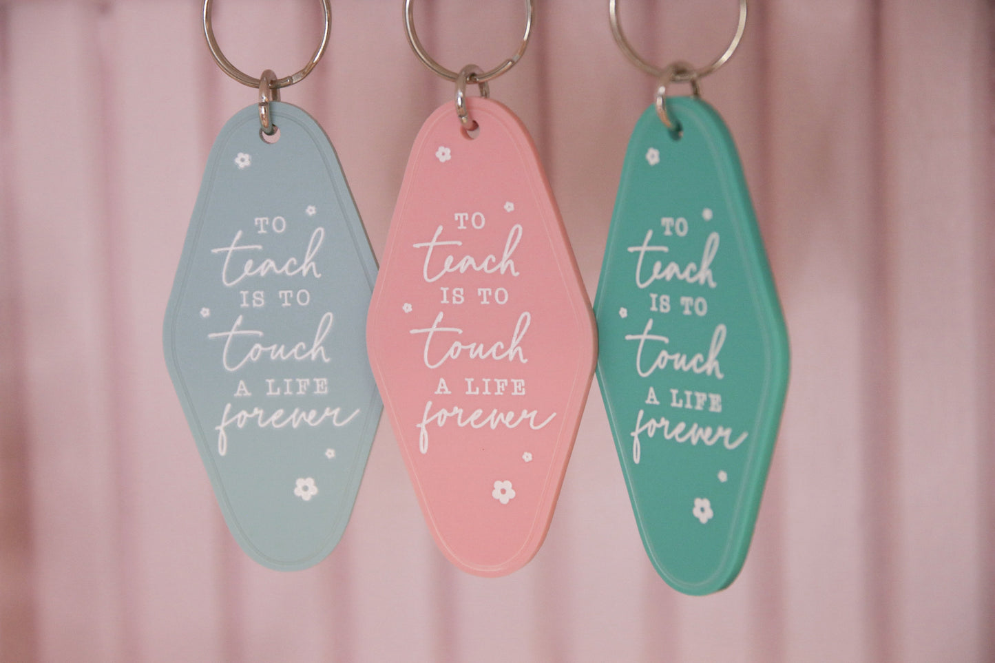 Teacher Retro Motel Keychain
