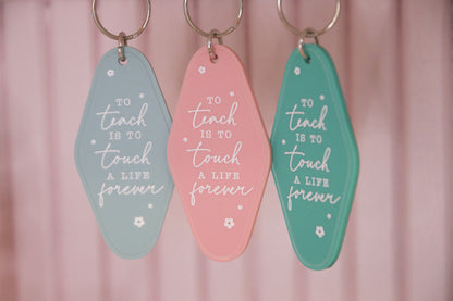 Teacher Retro Motel Keychain
