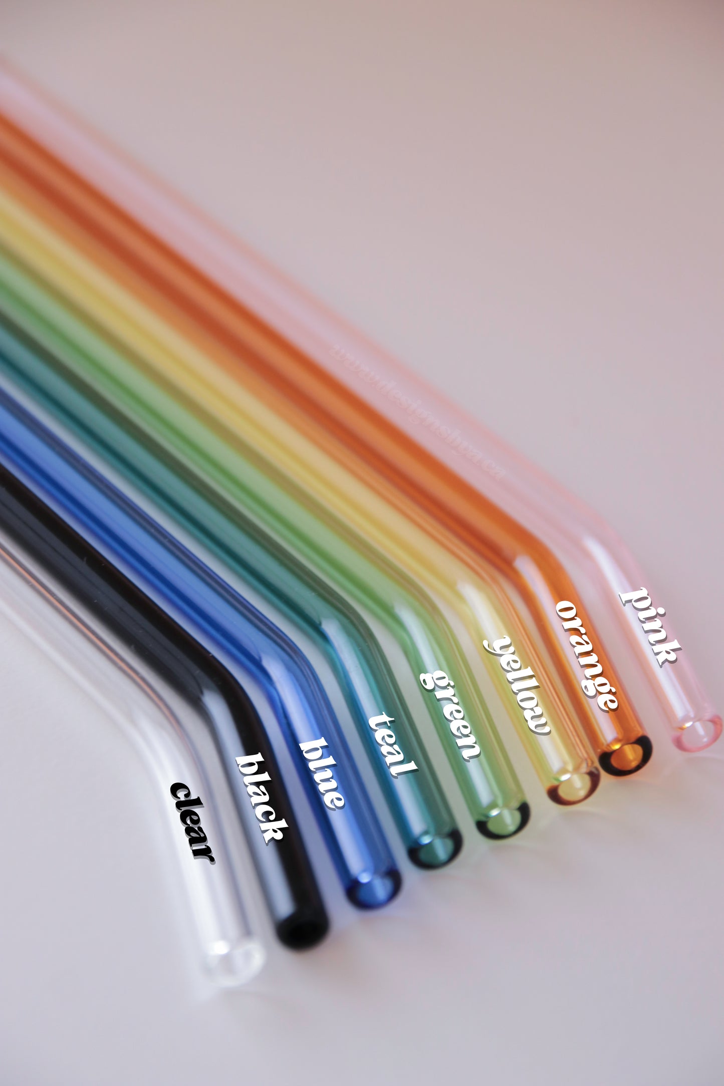 Coloured Glass Straw