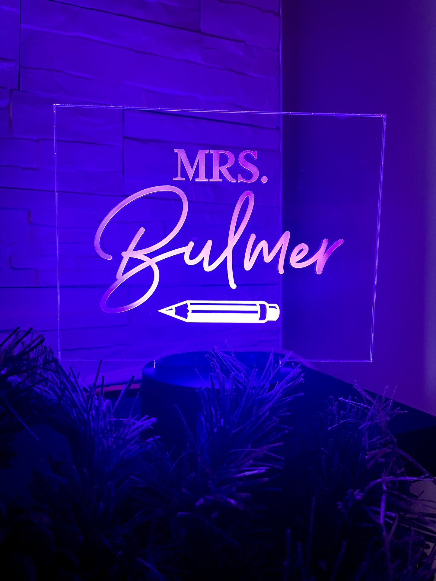 Teacher Personalized Name LED Night Light