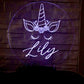 Unicorn Personalized Name LED Night Light