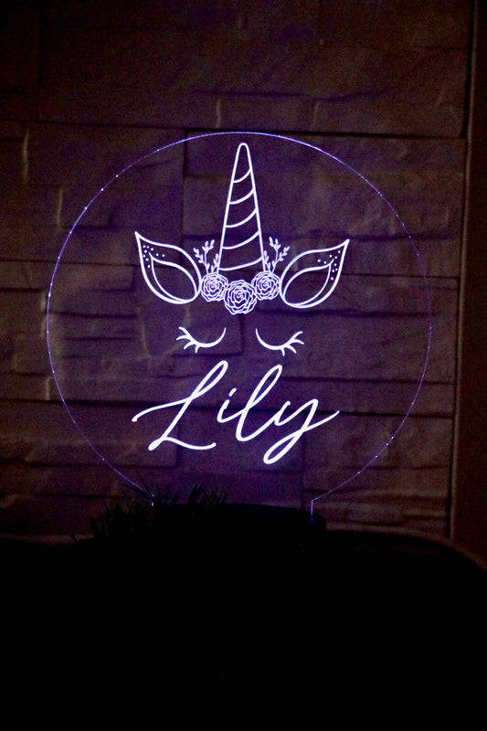 Unicorn Personalized Name LED Night Light