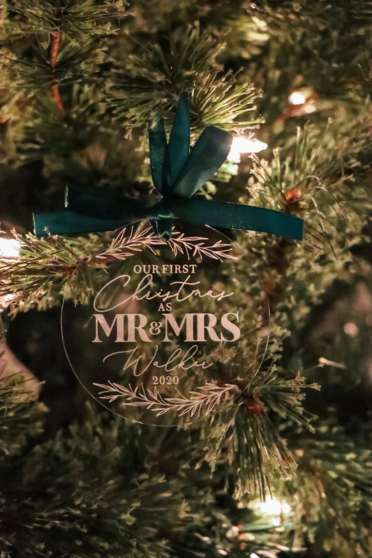 First Christmas As Mr + Mrs, Mrs + Mrs, Mr + Mr Ornament