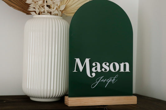 Acrylic Arch Personalized Name Sign