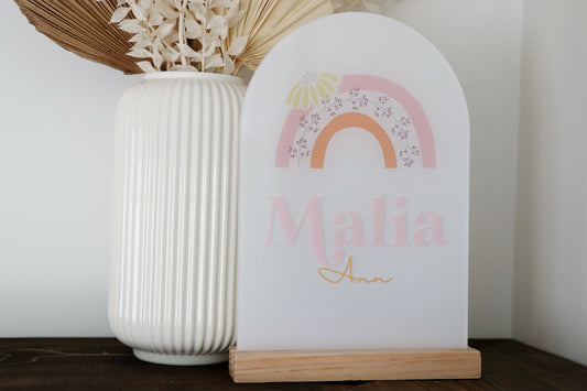 Acrylic Arch Rainbow Personalized Name Sign