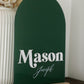 Acrylic Arch Personalized Name Sign