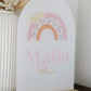 Acrylic Arch Rainbow Personalized Name Sign
