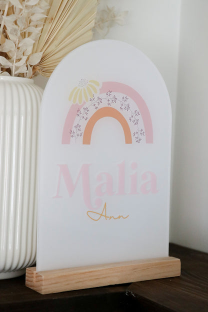 Acrylic Arch Rainbow Personalized Name Sign