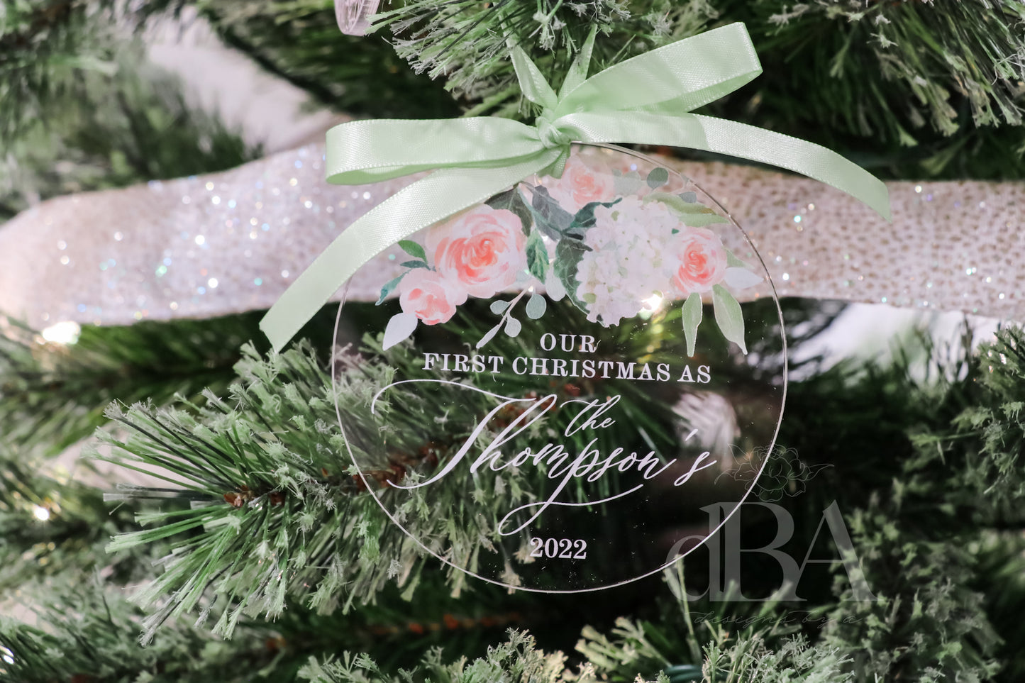 First Christmas Married Ornament- UV Printed