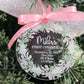 Floral Baby's First Christmas Ornament- UV Printed