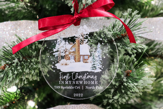 First Christmas in New Home Ornament - UV Printed
