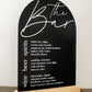 Arch Acrylic Bar Sign