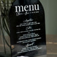 Acrylic Double-sided Table Number / Menu