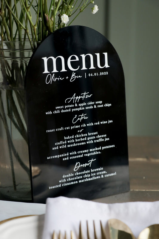 Acrylic Double-sided Table Number / Menu